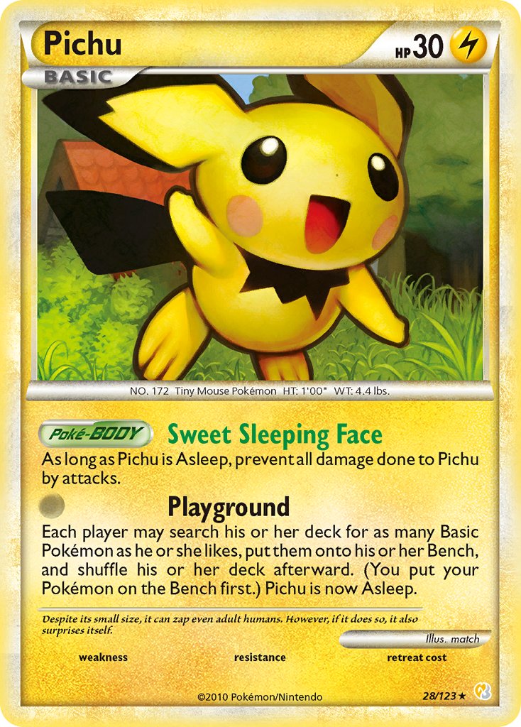 HeartGold & SoulSilver Pichu [Prerelease-Staff] Pokémon card
